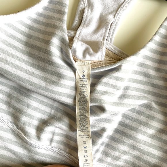 Lululemon Stripe Racerback Tank with Built in Bra - Picture 6 of 7